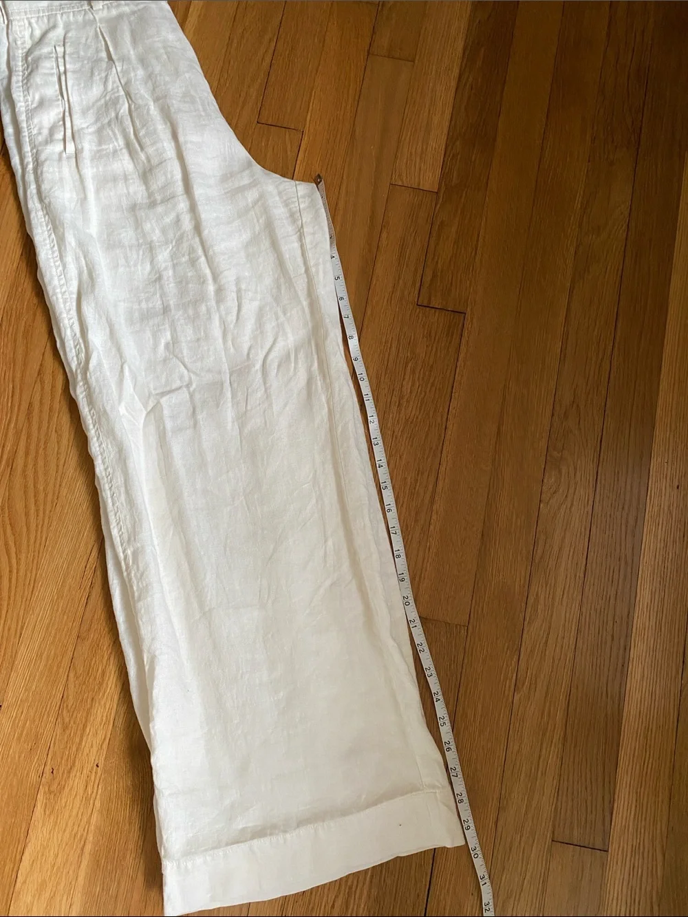 Everlane Cream Wide-Leg Linen Pants - Picture 9 of 10
